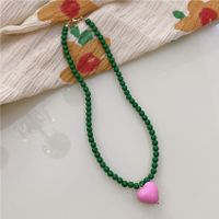 Sweet Heart Shape Plastic Beaded Necklace sku image 2