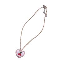 Cute Heart Shape Plastic Resin Beaded Necklace main image 5