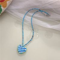 Cute Heart Shape Plastic Resin Beaded Necklace sku image 5