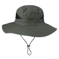 Unisex Simple Style Solid Color Elastic Drawstring Design Flat Eaves Sun Hat main image 3