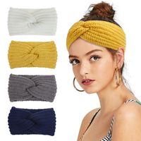 Women's Fashion Waves Solid Color Wool Hair Band main image 1
