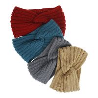 Women's Fashion Waves Solid Color Wool Hair Band main image 2