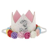 Fashion Crown Plastic Cloth Flower Party Headpieces sku image 20