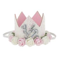Fashion Crown Plastic Cloth Flower Party Headpieces sku image 11