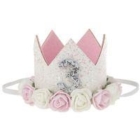 Fashion Crown Plastic Cloth Flower Party Headpieces sku image 15