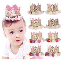 Fashion Crown Plastic Cloth Flower Party Headpieces main image 1
