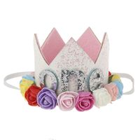 Fashion Crown Plastic Cloth Flower Party Headpieces sku image 17
