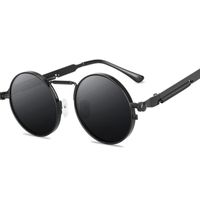 Men's Simple Style Solid Color Pc Round Frame Sunglasses main image 3
