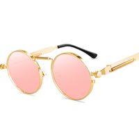 Men's Simple Style Solid Color Pc Round Frame Sunglasses main image 2