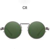 Men's Simple Style Solid Color Pc Round Frame Sunglasses sku image 9