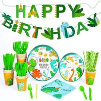 Birthday Letter Dinosaur Paper Party Tableware main image 1