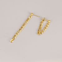 Fashion Solid Color Titanium Steel Ear Studs Plating Chain Stainless Steel Earrings main image 4