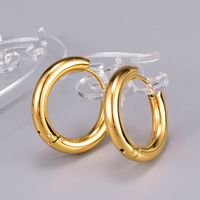Einfacher Stil Titan Stahl Ohrringe Überzug Edelstahl Ohrringe main image 4
