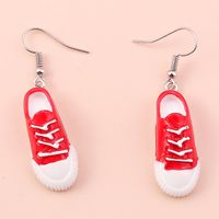 Cute Shoe Resin Enamel Drop Earrings sku image 1