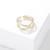 Simple Style Copper Open Ring Plating Copper Rings main image 4