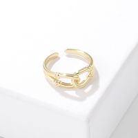 Simple Style Copper Open Ring Plating Copper Rings main image 5
