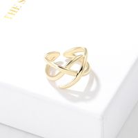 Simple Style Copper Open Ring Plating Copper Rings sku image 6