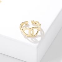 Simple Style Copper Open Ring Plating Copper Rings sku image 5