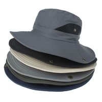 Unisex Simple Style Solid Color Elastic Drawstring Design Flat Eaves Sun Hat main image 1