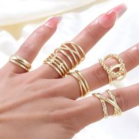 Simple Style Copper Open Ring Layered Plating Copper Rings main image 2