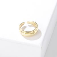 Simple Style Copper Open Ring Layered Plating Copper Rings main image 5