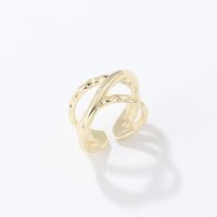 Simple Style Copper Open Ring Layered Plating Copper Rings main image 6