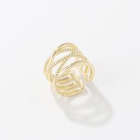 Simple Style Copper Open Ring Layered Plating Copper Rings main image 7