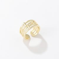 Simple Style Copper Open Ring Layered Plating Copper Rings main image 8