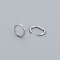 Simple Style Circle Sterling Silver Earrings Plating 925 Silver Earrings sku image 2