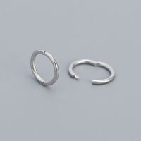 Simple Style Circle Sterling Silver Earrings Plating 925 Silver Earrings sku image 3