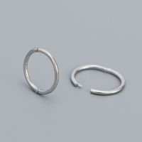 Simple Style Circle Sterling Silver Earrings Plating 925 Silver Earrings sku image 8