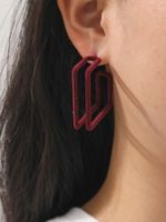 Mode Géométrique Résine Synthétique Des Boucles D'oreilles main image 2