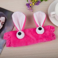 Korean Cartoon Cute Rabbit Ears Big Eyes Flannel Hairband Hair Accessories Wholesale sku image 7
