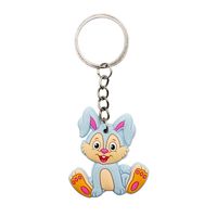 Cute Rabbit Animal Silica Gel Keychain sku image 7