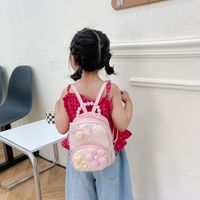 Cute Cartoon Sequins Flowers Bowknot Zipper Backpack main image 3