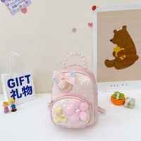 Cute Cartoon Sequins Flowers Bowknot Zipper Backpack sku image 6