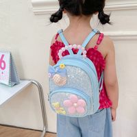 Cute Cartoon Sequins Flowers Bowknot Zipper Backpack main image 2