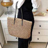 Fashion Solid Color Square Zipper Tote Bag sku image 1