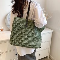 Fashion Solid Color Square Zipper Tote Bag sku image 2