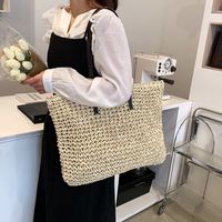 Fashion Solid Color Square Zipper Tote Bag sku image 3