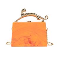 Women's Small Arylic Solid Color Streetwear Lock Clasp Shoulder Bag sku image 1