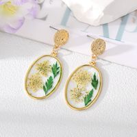 Wholesale Jewelry 1 Pair Fashion Dried Flower Alloy Drop Earrings main image 6