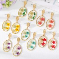 Wholesale Jewelry 1 Pair Fashion Dried Flower Alloy Drop Earrings main image 2