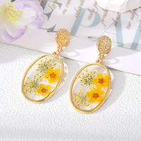 Wholesale Jewelry 1 Pair Fashion Dried Flower Alloy Drop Earrings sku image 2