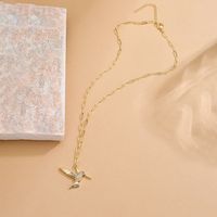 Fashion Bird Copper Zircon Pendant Necklace In Bulk main image 4