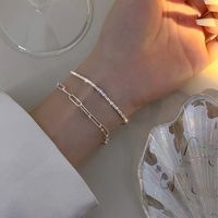 Fashion Solid Color Alloy Chain Bracelets main image 1