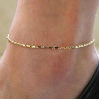 Simple Style Geometric Alloy Plating Anklet main image 1