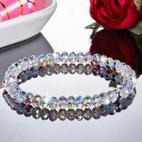Simple Style Geometric Artificial Crystal Glass Beaded Bracelets main image 3