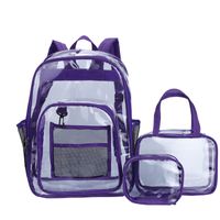 Waterproof Solid Color Casual School Daily School Backpack sku image 11
