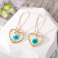 Wholesale Jewelry 1 Pair Simple Style Flower Alloy Alloy Drop Earrings main image 5